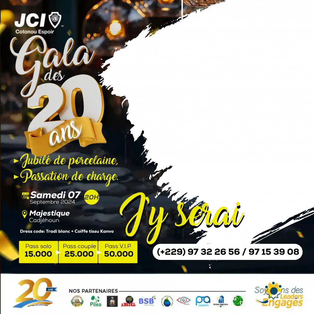 Gala du jubilé de porcelaine - JCI Cotonou Espoir